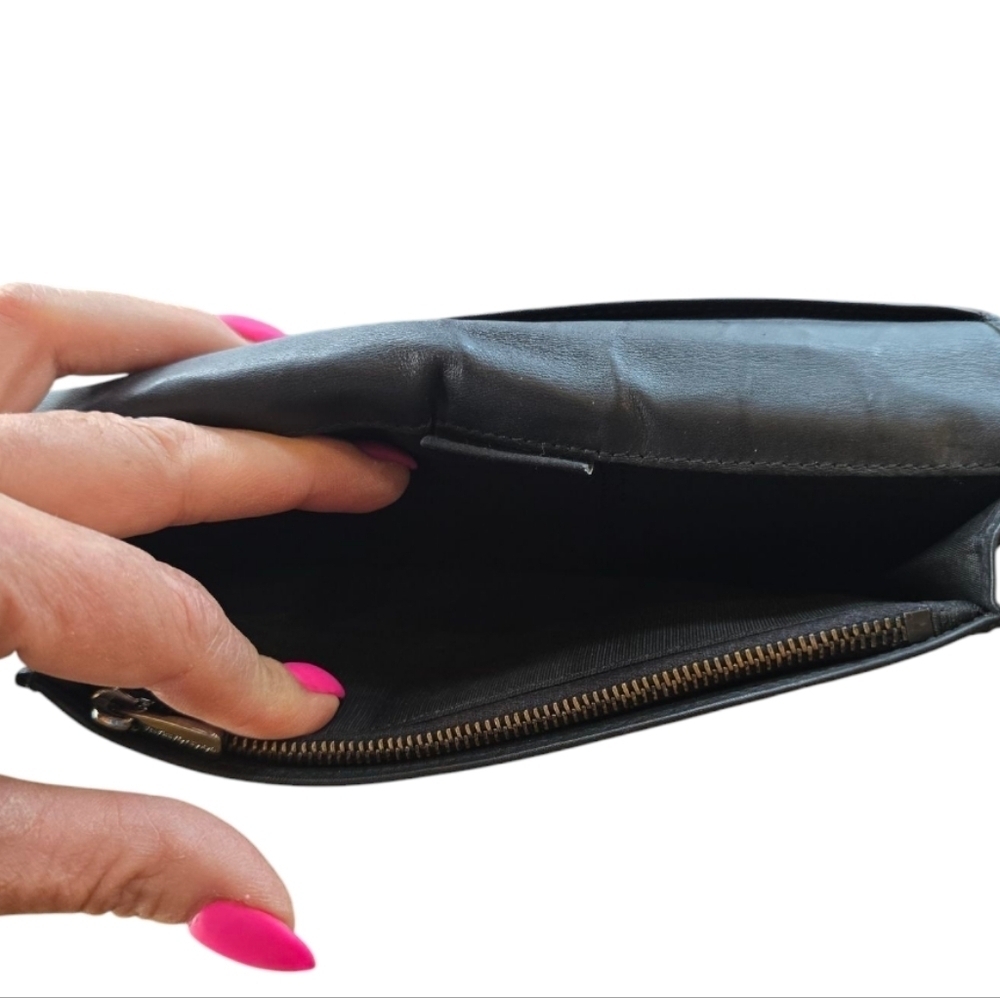 Dolce & Gabbana Black Pebbled Leather Bifold Long Unisex Wallet - Picture 8 of 13